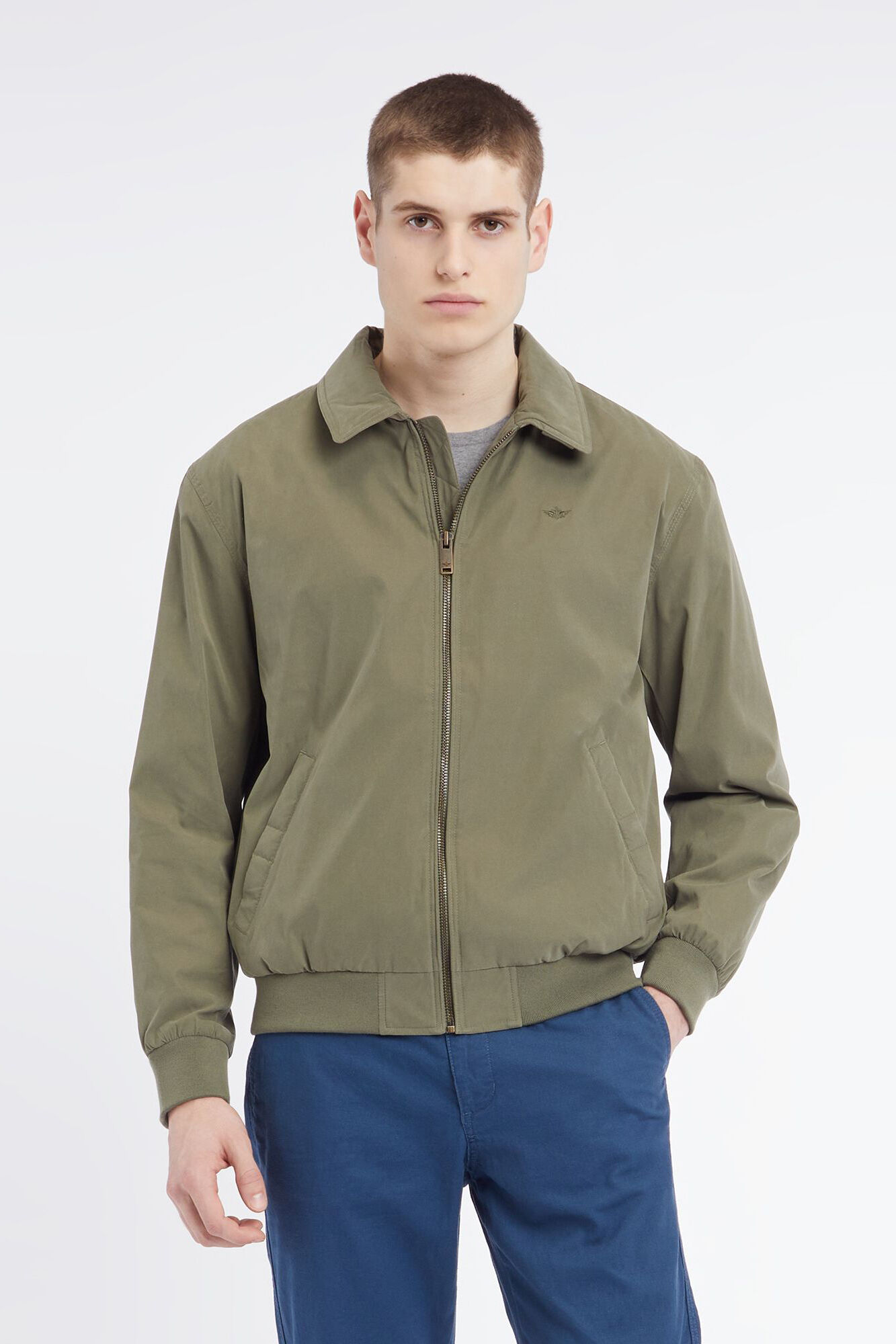 Men's microsuede top bomber jacket