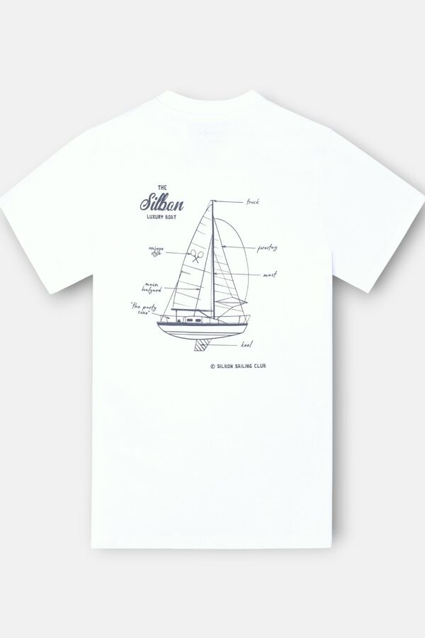Silbon T-shirt luxury boat Branco