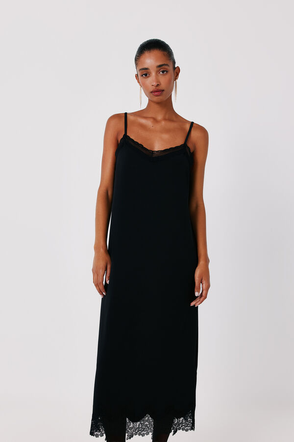 Cortefiel Lingerie dress Black