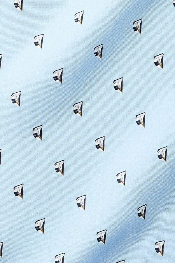 Selected Men's silk scarf Blue