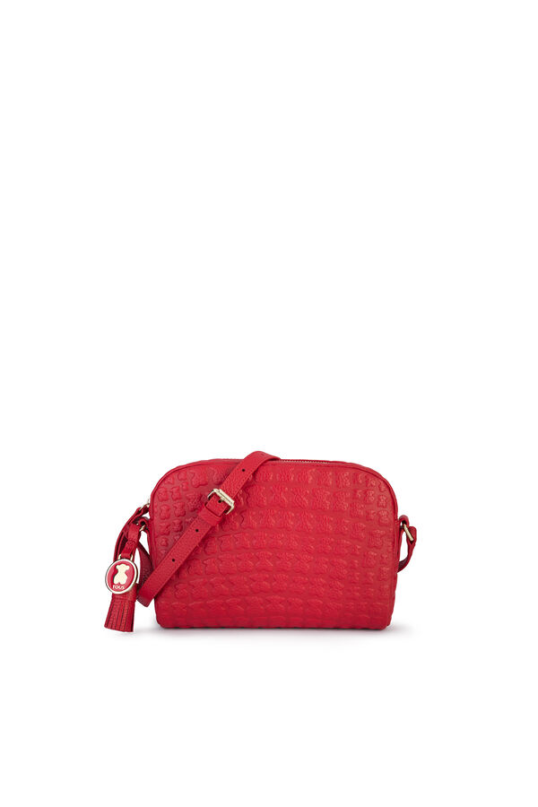 Cortefiel Red leather Sherton crossbody bag Red