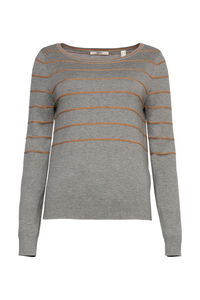 Cortefiel Fine-knit striped jumper with viscose Printed grey