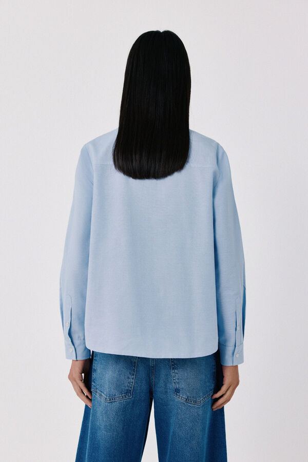 Cortefiel Oxford basic shirt Blue