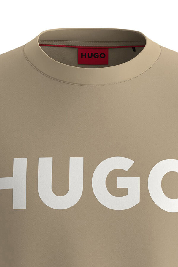 HUGO T-shirt de manga curta Tostado