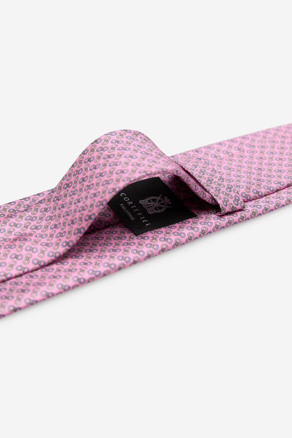 Cortefiel Natural silk tie Red