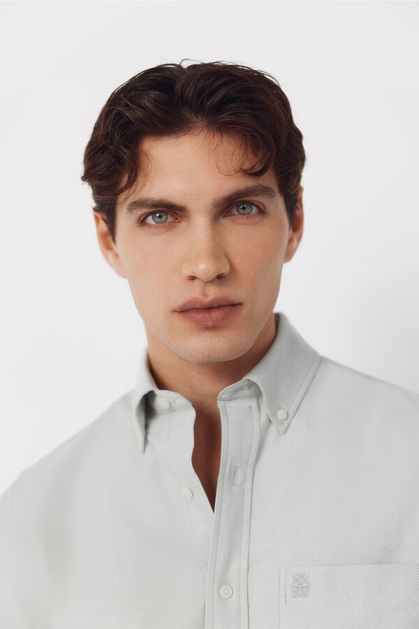 Cortefiel Camisa oxford lisa Verde