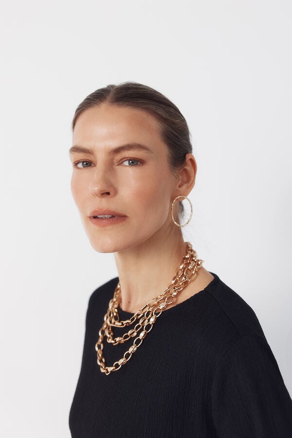 Cortefiel Front knot top Black