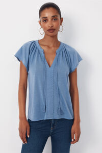 Cortefiel Flowy t-shirt with trim