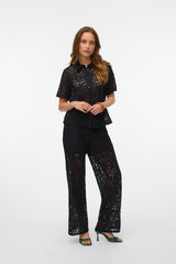 Vero Moda Cal&ccedil;a comprida de renda Preto