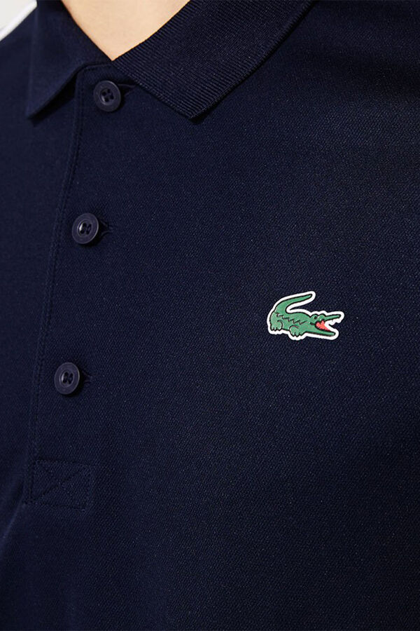 Cortefiel Polo shirt with contrasting piping on the shoulders and sleeve ends Navy