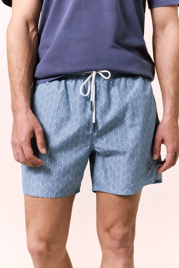 OOTO Fato de banho estampado &eacute;tnico OOTO Azul