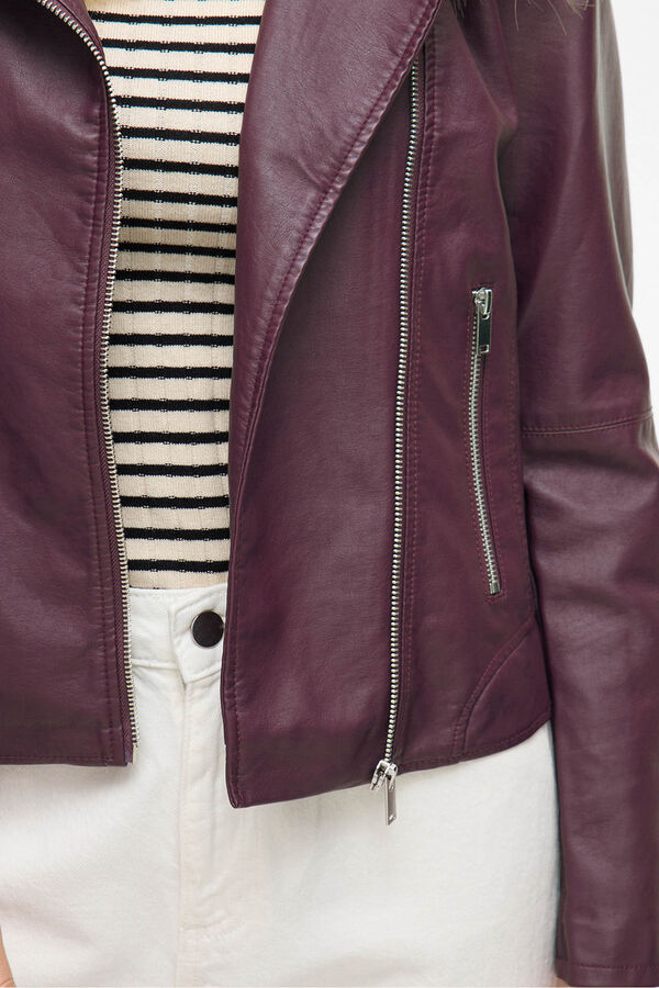 Vila Chaqueta biker polipiel Morado