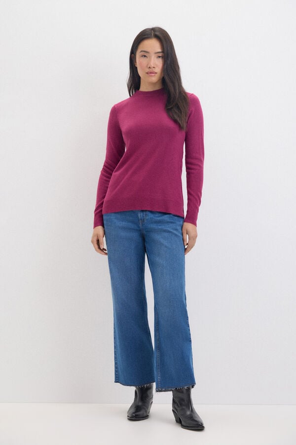 Cortefiel Soft feel jumper Purple