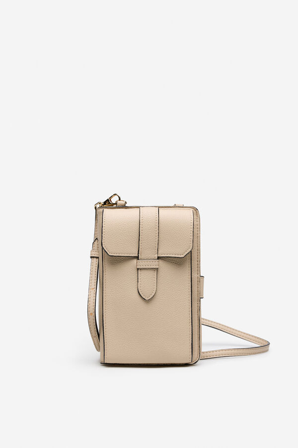 Cortefiel Classic phone wallet Beige