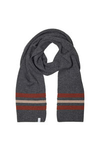 Cortefiel Light wool and cashmere scarf with detail Grey
