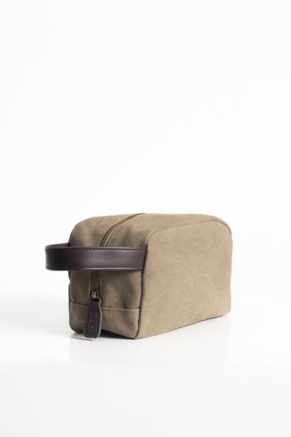 PuroEGO Necessaire de lona marrom Tostado