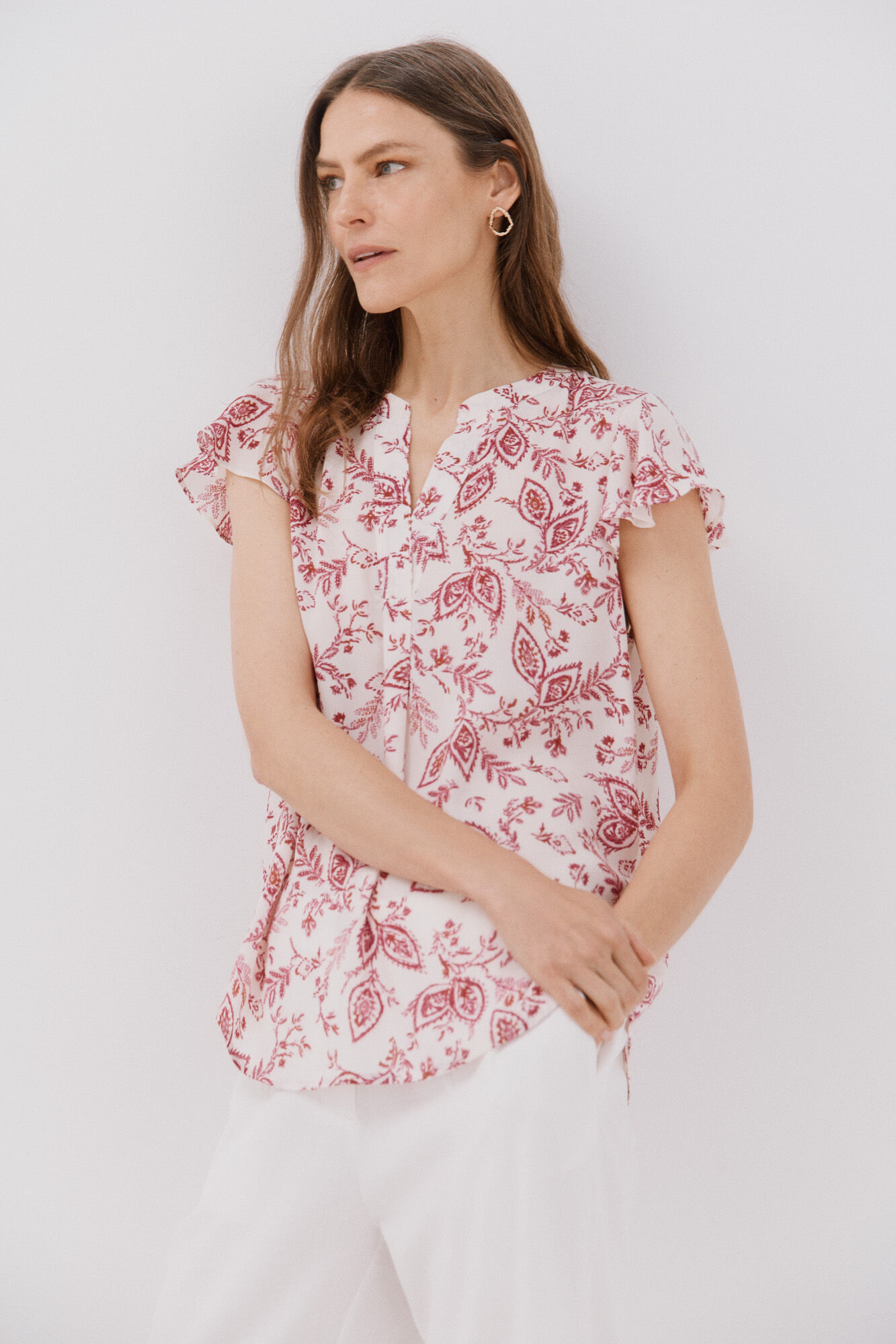 Cortefiel Blusa manga volante