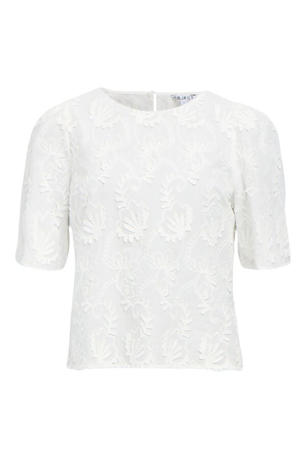 Object Blusa em tecido bordado Branco