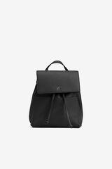 Vilanova Faux leather bucket backpack Black