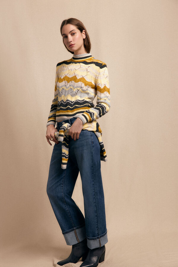 Slowlove Jersey ondas multicolor Amarelo