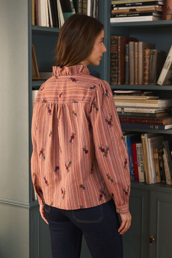 Pol&iacute;n Et Moi Striped shirt Nayeli Orange