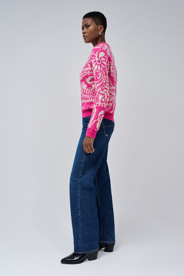 Salsa Jeans Suéter de lã e mohair com estampado intársia Subiu