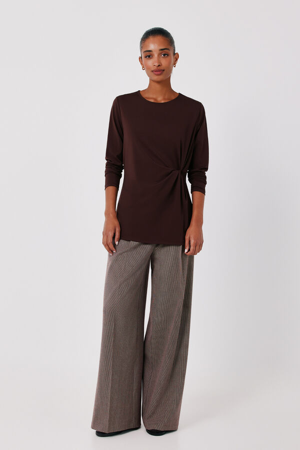 Cortefiel Knot top Brown