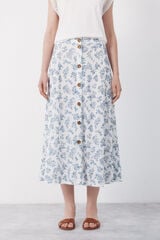 Cortefiel Midi circle skirt Printed blue