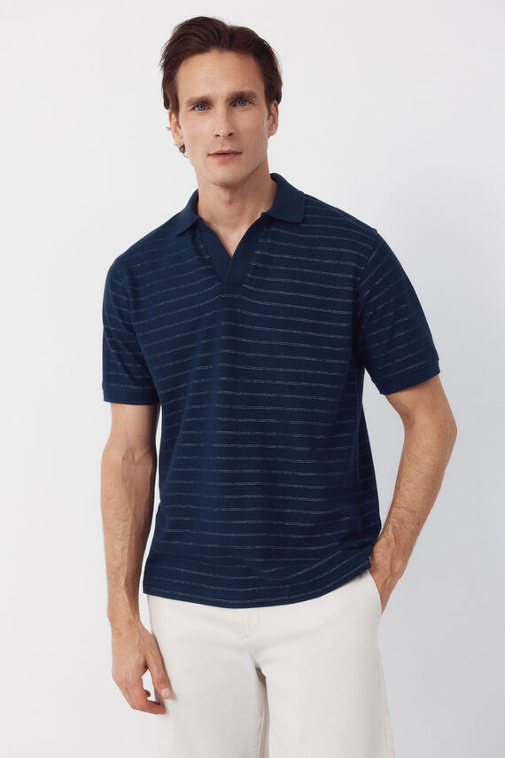 Polo estructura rayas