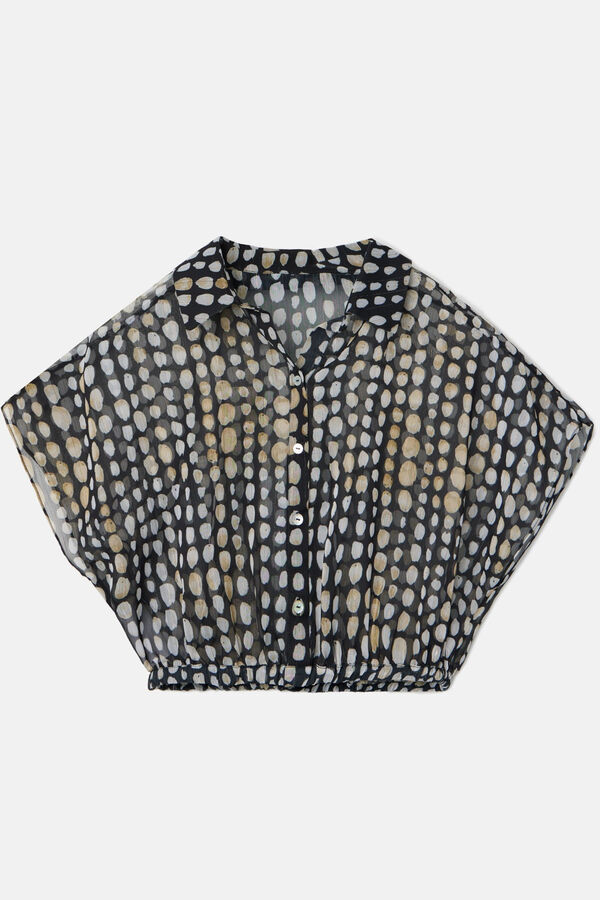 Silbon Camisa lunares Negro