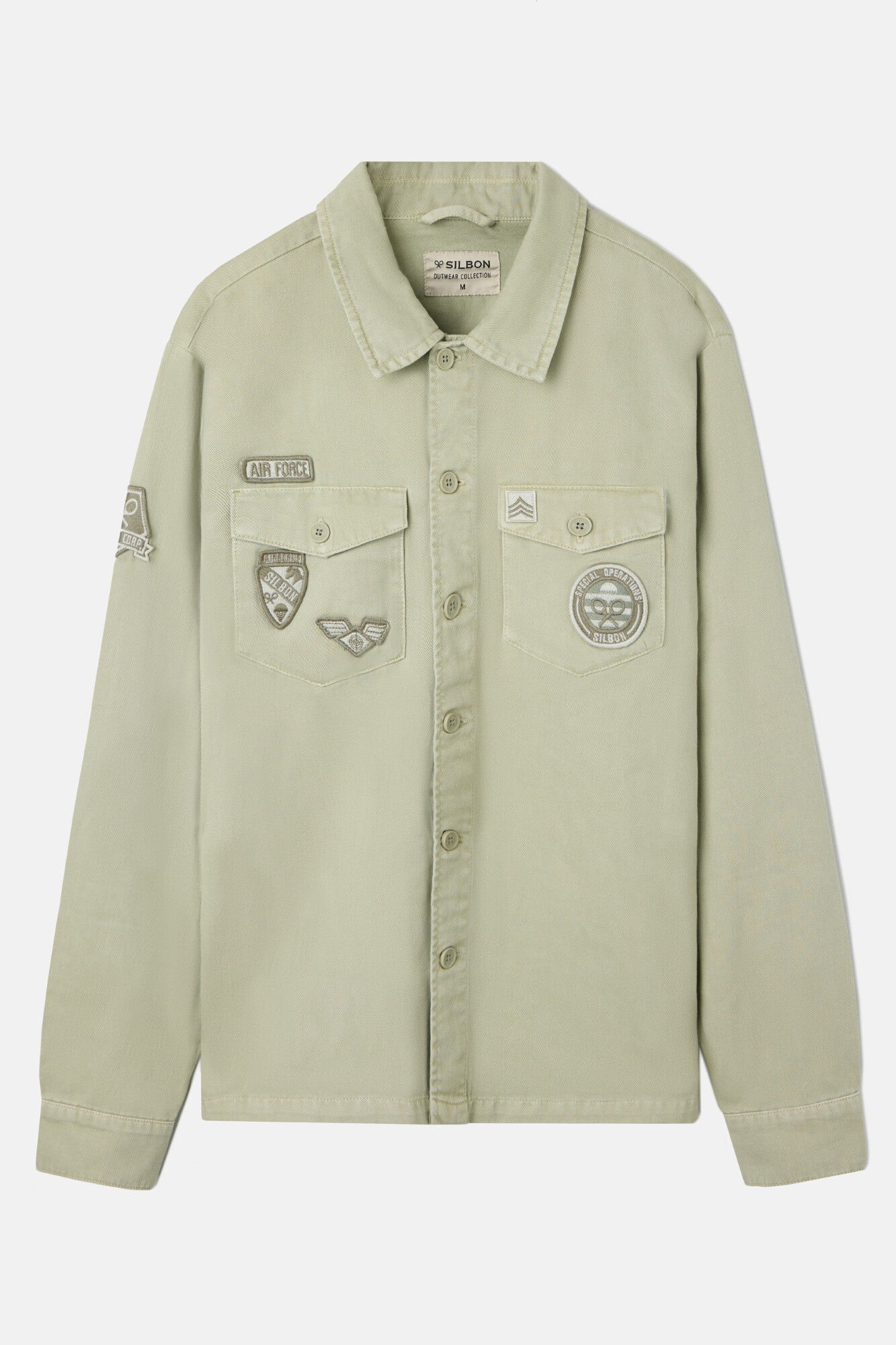 Silbon Camisa de retalhos desgastada