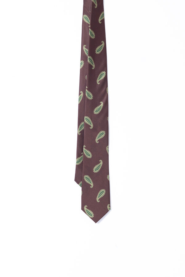 PuroEGO Gravata paisley Castanho