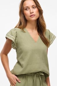 Vila Blusa com bordado étnico
