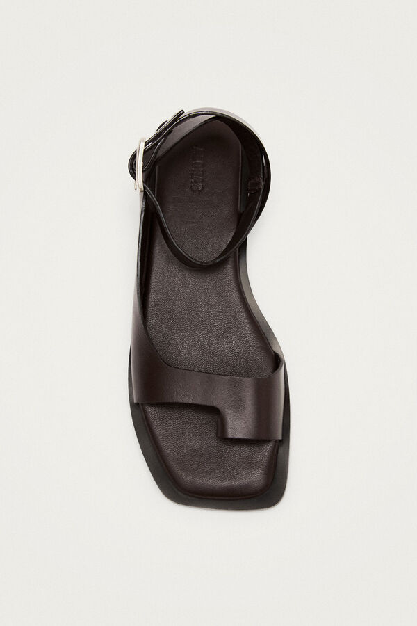 Alohas Leather sandals Tebas Dark brown