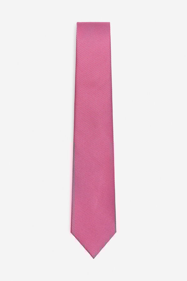 Cortefiel Natural silk tie Fuchsia