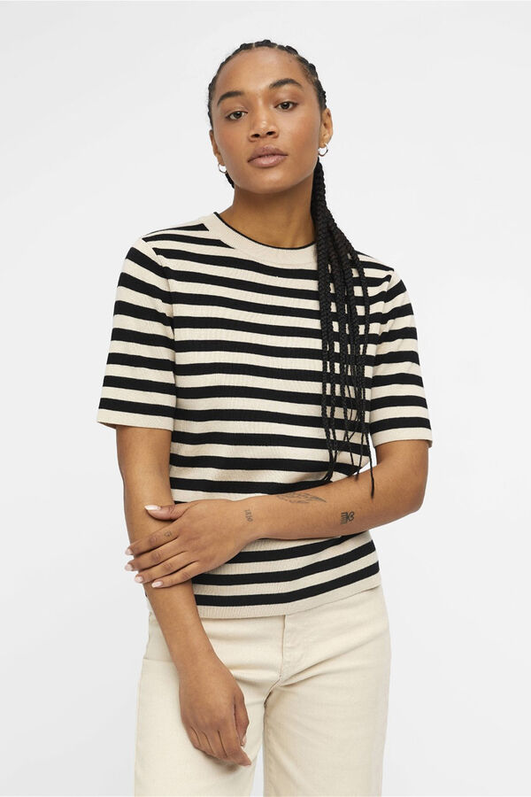 Object Short sleeve jumper Beige