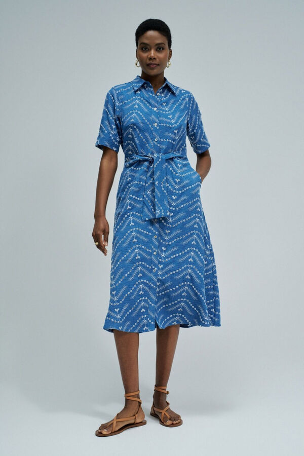 Salsa Jeans Vestido camisero midi Azul