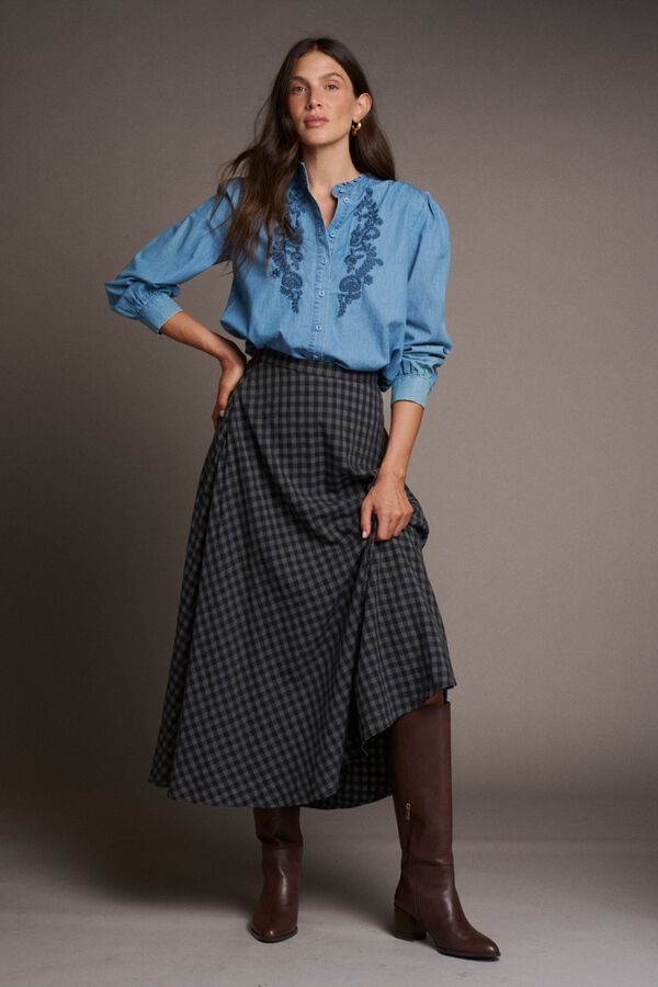 Pol&iacute;n Et Moi Denim shirt Miranda Blue