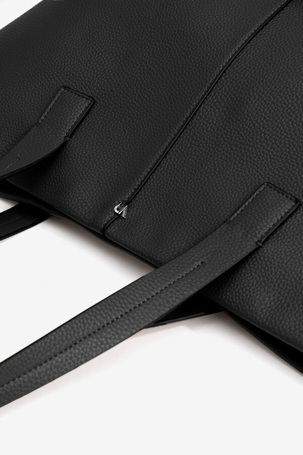 Vilanova Mala tote bag efeito pele Preto