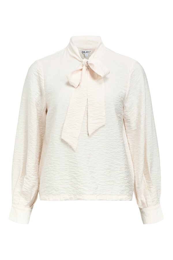 Object Blusa de laço de viscose Branco