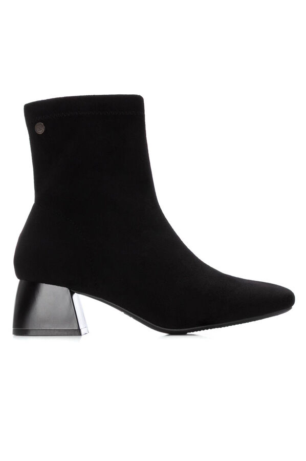 XTI Botins de salto de camurça Preto