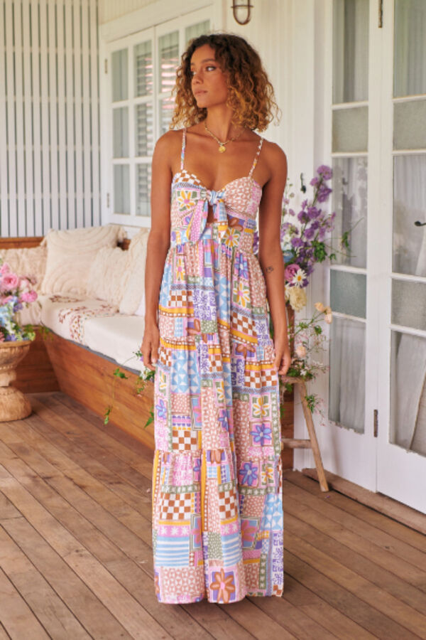 Jaase Sweet Illusions print Bambi maxi dress Multicolour