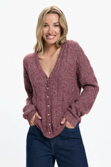 Vero Moda Cárdigan botones perla Fucsia