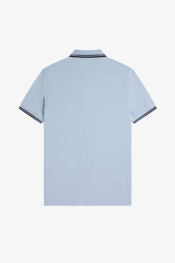 Fred Perry Polo piqué masculina de manga curta Azul