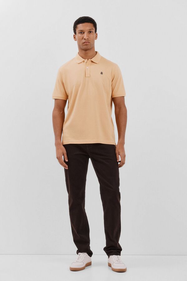 Cortefiel Basic piqué polo shirt Yellow