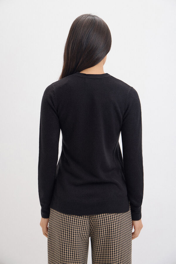 Cortefiel Soft feel jumper Black