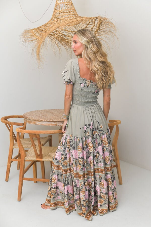 Jaase Vestido comprido Claudette Verde