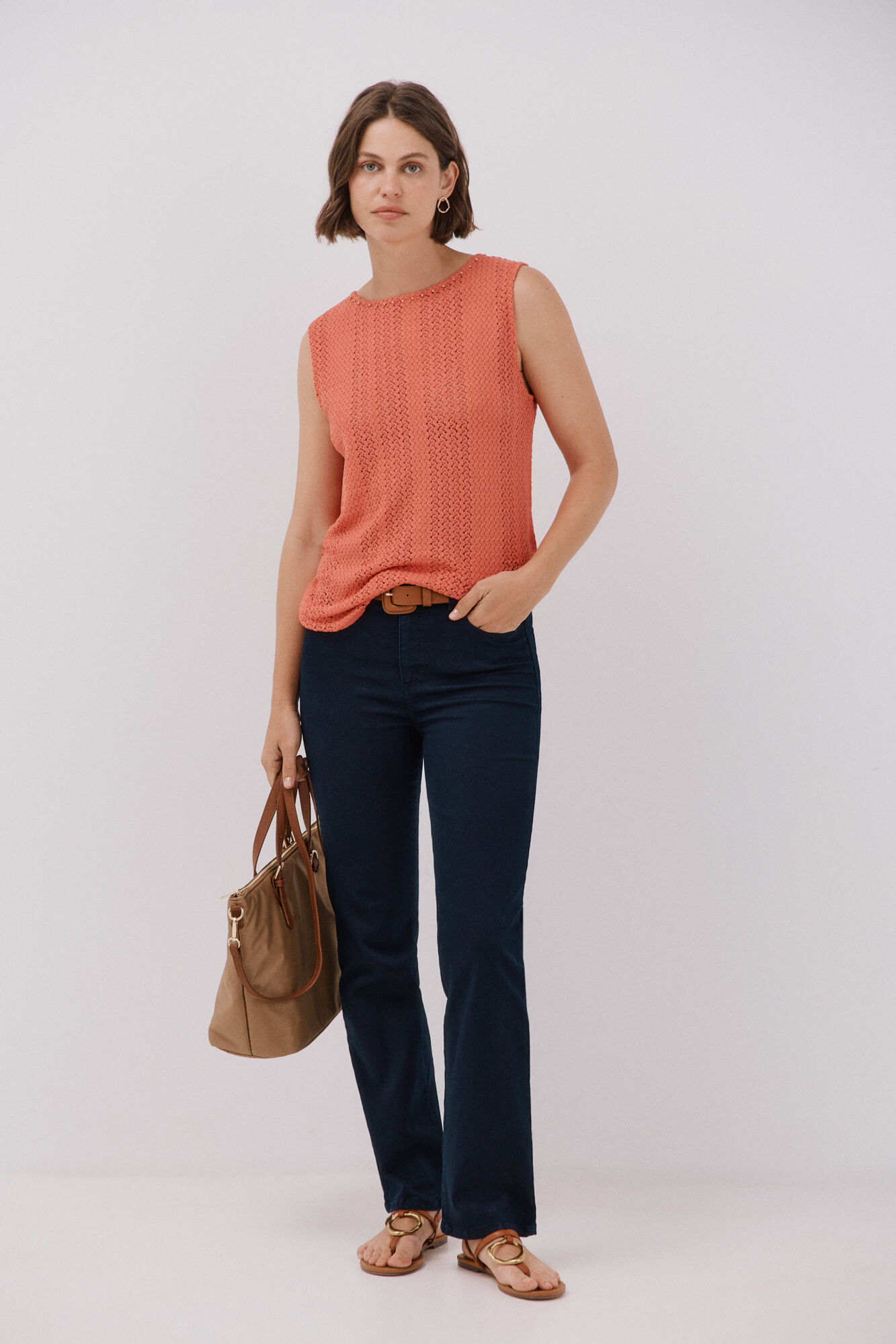 Cortefiel Blusa mangas de crochet