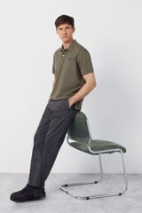 Cortefiel Basic piqu&eacute; polo shirt Kaki