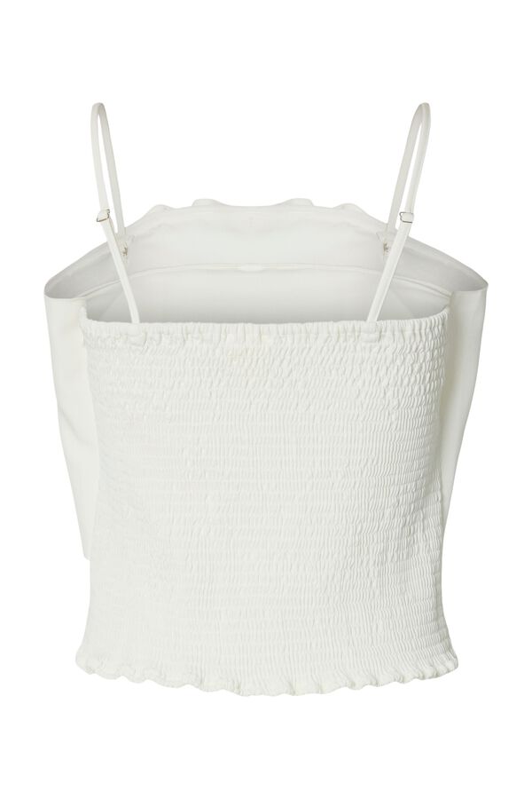 Selected Top bandeau com folho Branco